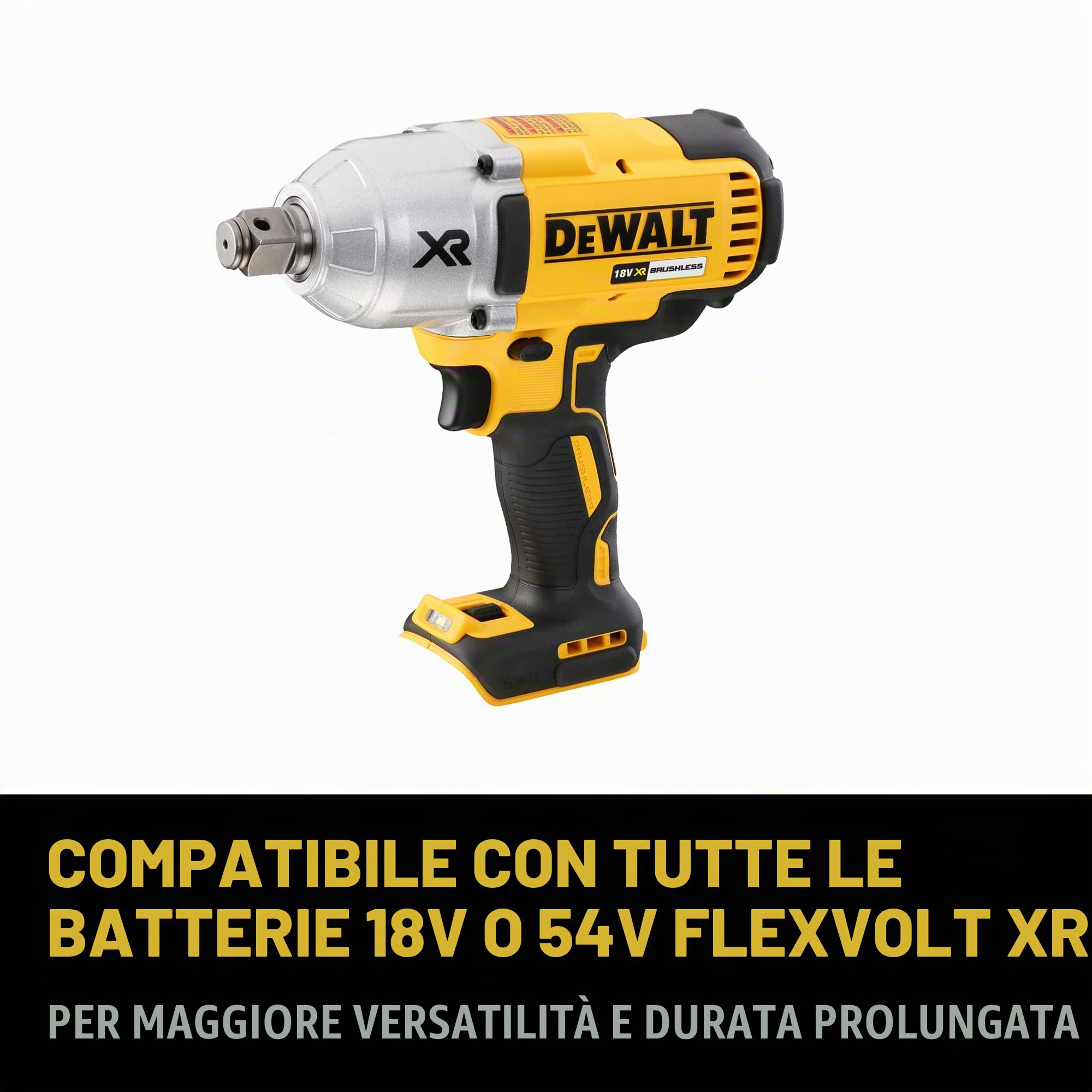 DEWALT AVVITATORI AD IMPULSI ALTA POTENZA ATTACCO 3/4” 18V, DCF897NT-XJ
