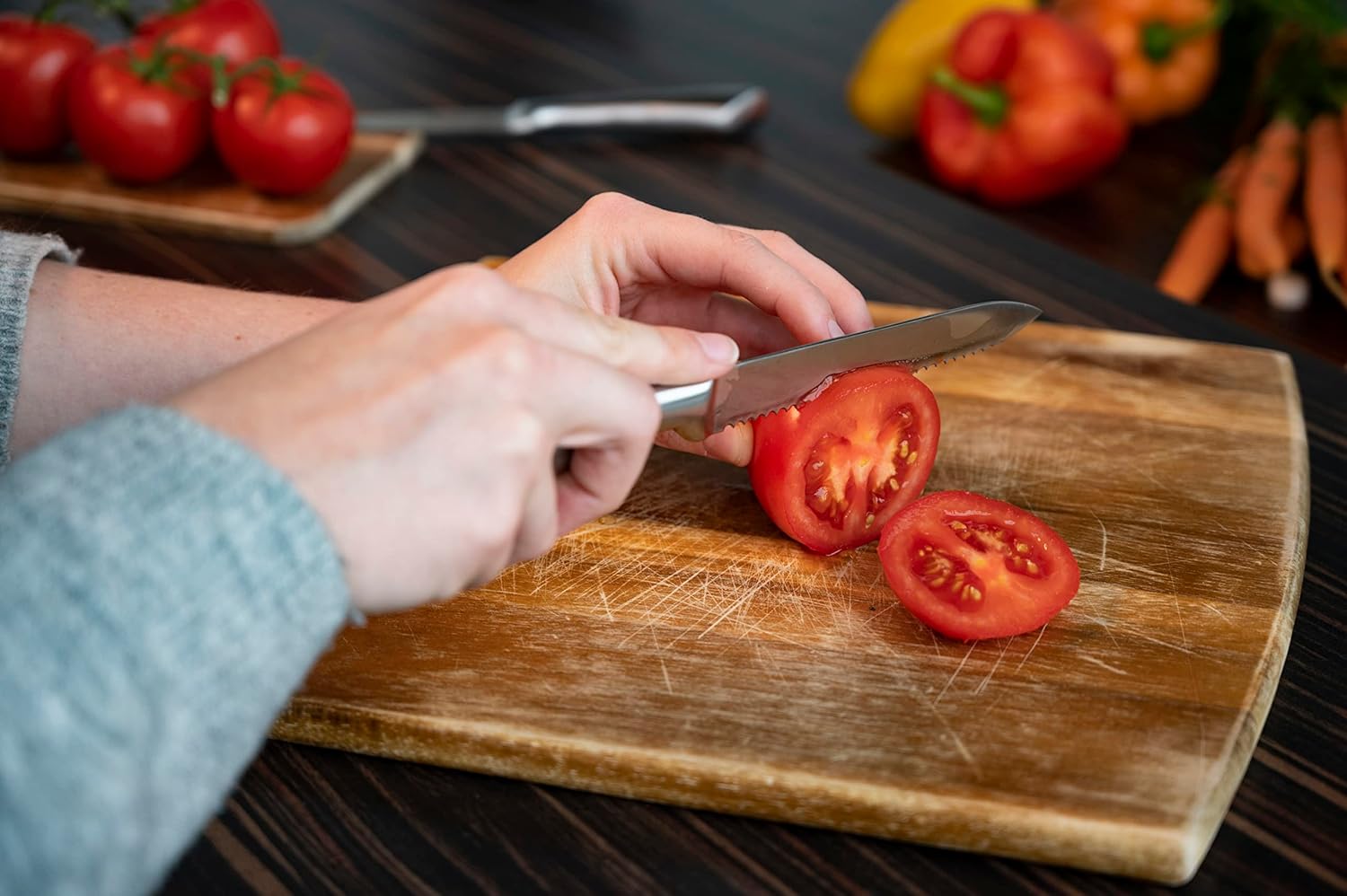 ALPINA Kitchen Knife Set - Stainless Steel, 24.5cm, 2-Piece