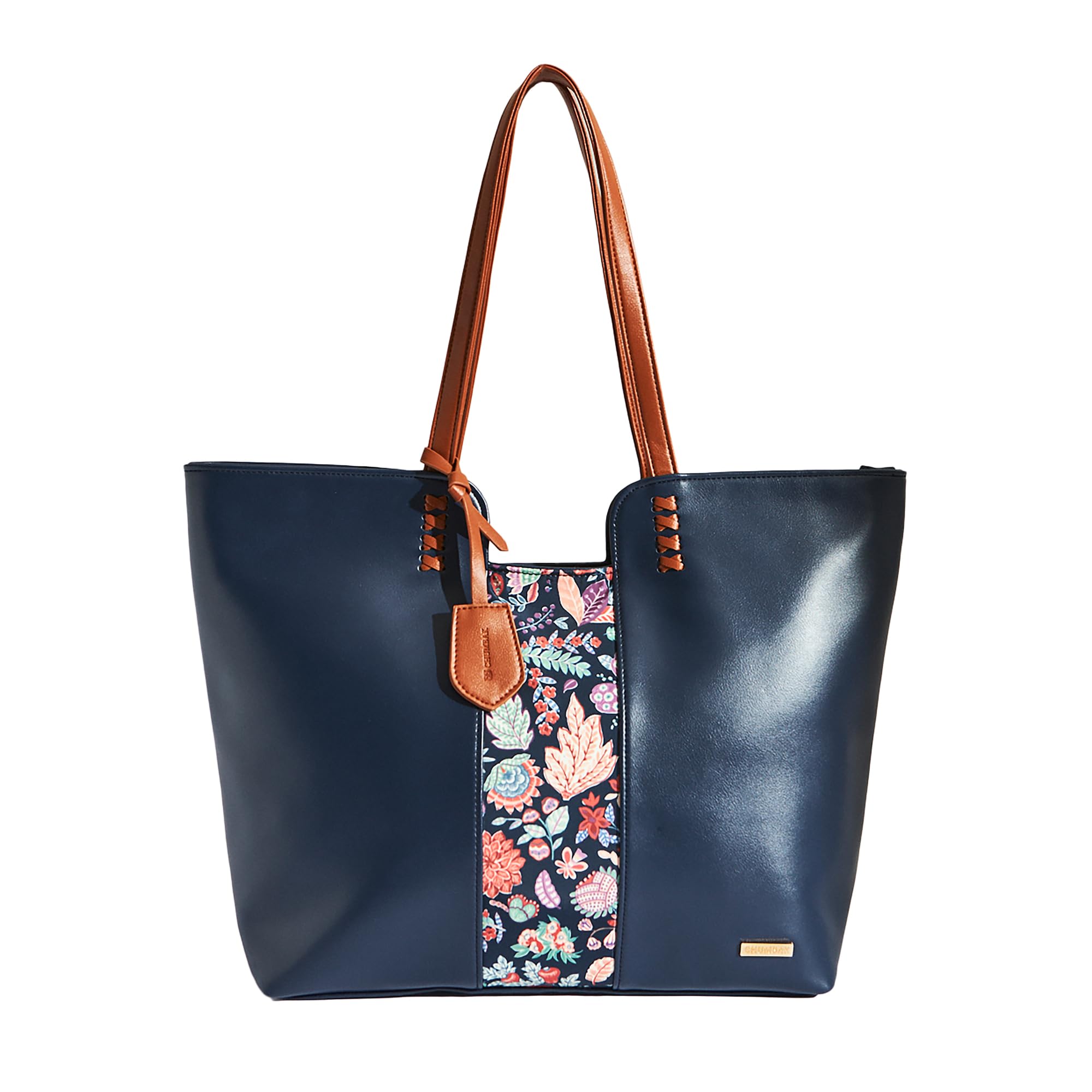 chumbak Office Tote Bag for Women | Stylish Shoulder Bags for College | Professional Canvas Tote Bag | Laptop-Friendly College Bag-picture-19