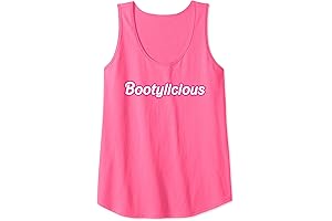 Womens Bootylicious Pink Retro Girlie Tank Top