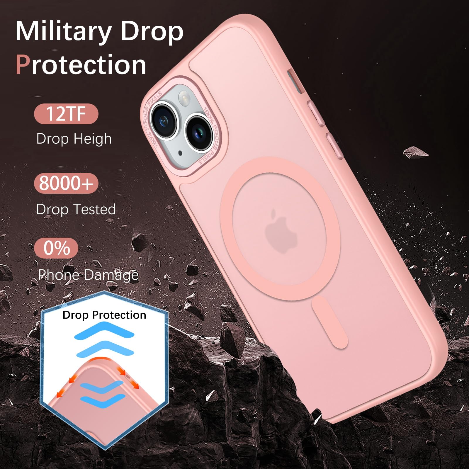 Custodia con staffa telescopica maialino divertente carino per iPhone 15 Pro Max 14 13 11 12 Cover posteriore con supporto in silicone rosa 3D  202192403
