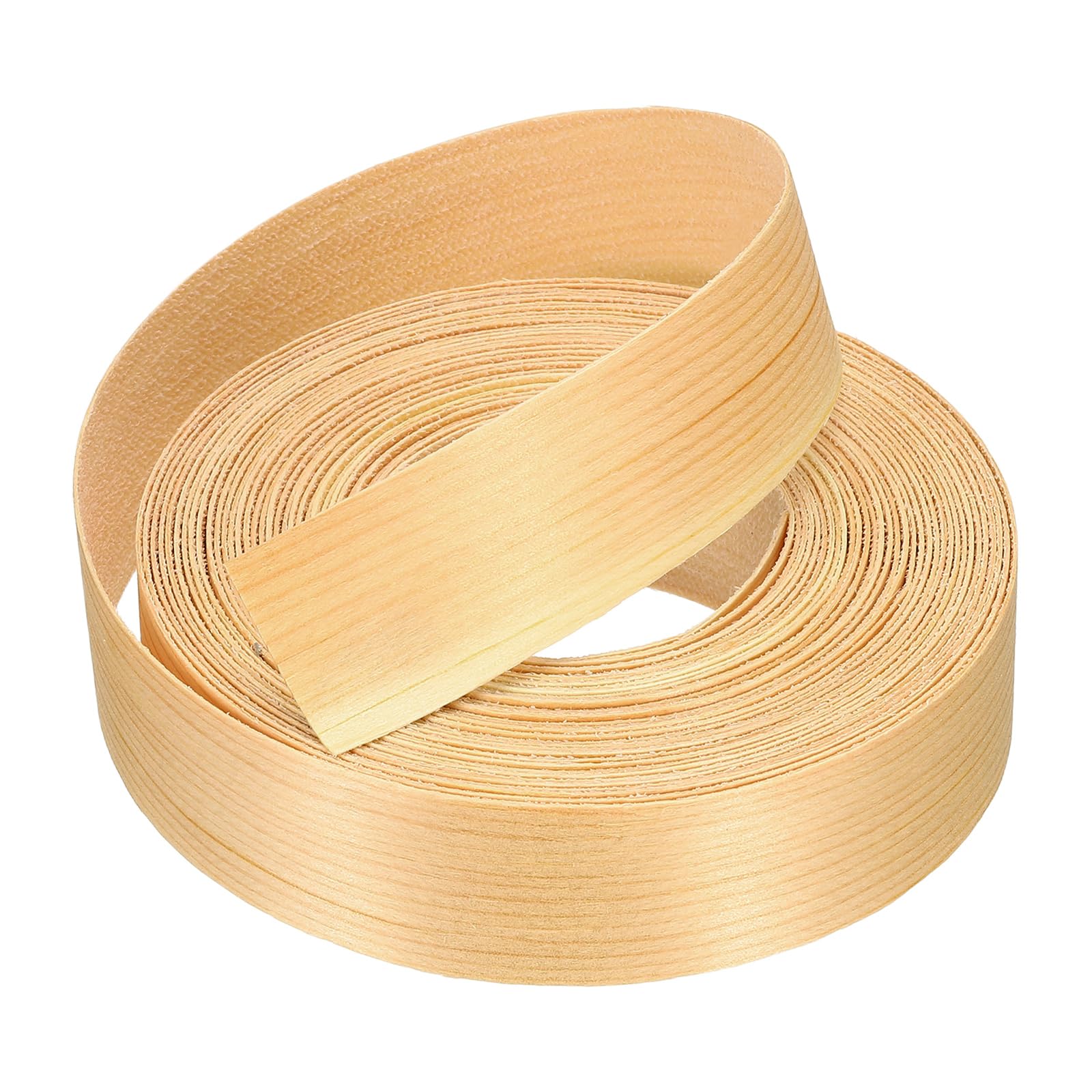 sourcing map 25mm x 7.62m Wood Edge Banding, Pre-Glued Iron on Edging Strip, Plywood Wood Grain Repair Tape for Cabinet Repair, Furniture Restoration, Handicraft DIY, Pine