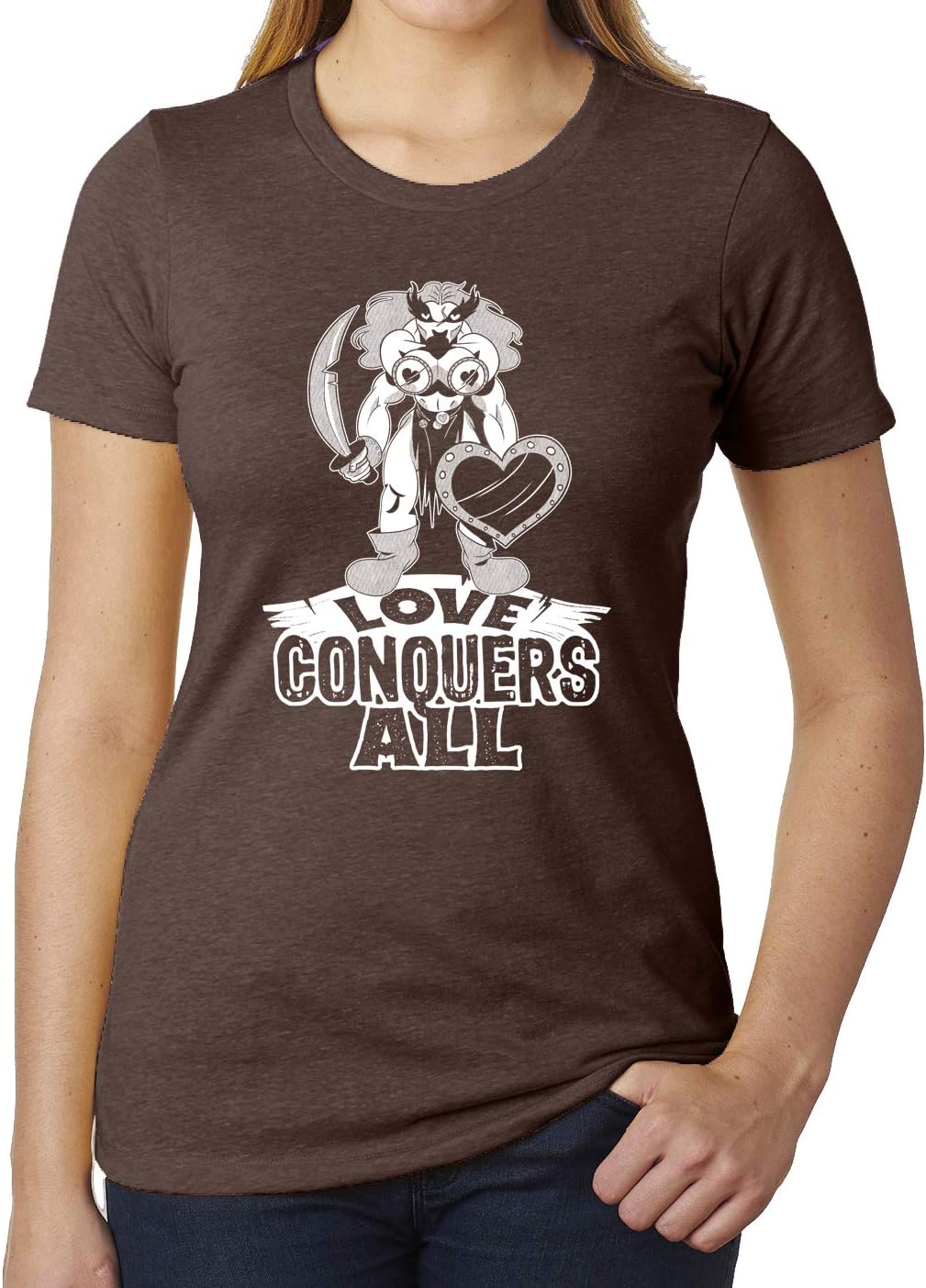 Funny Fantasy Love Conquers All Quote, Funny Women's Shirt, Graphic T-Shirts!