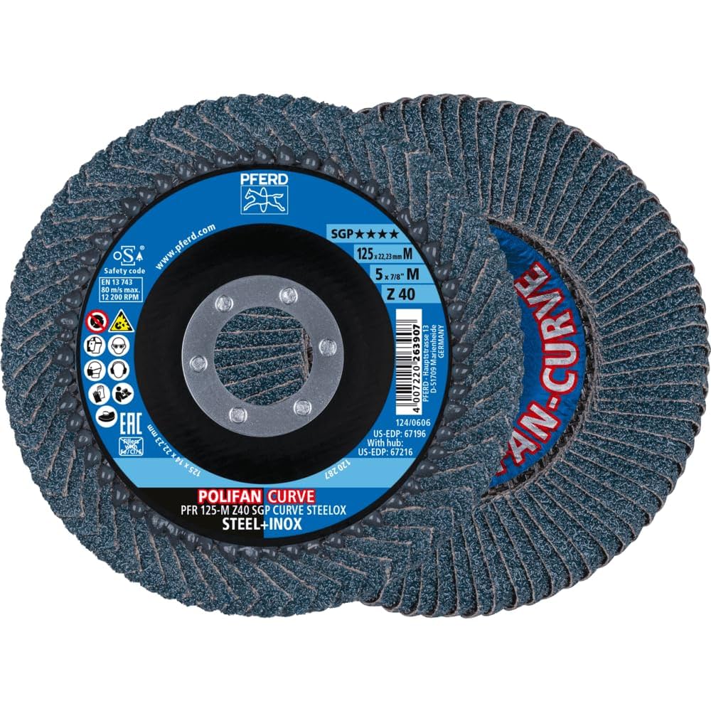Amazon.co.jp: PFERD POLIFAN-CURVE フラップディスク PFR 2個