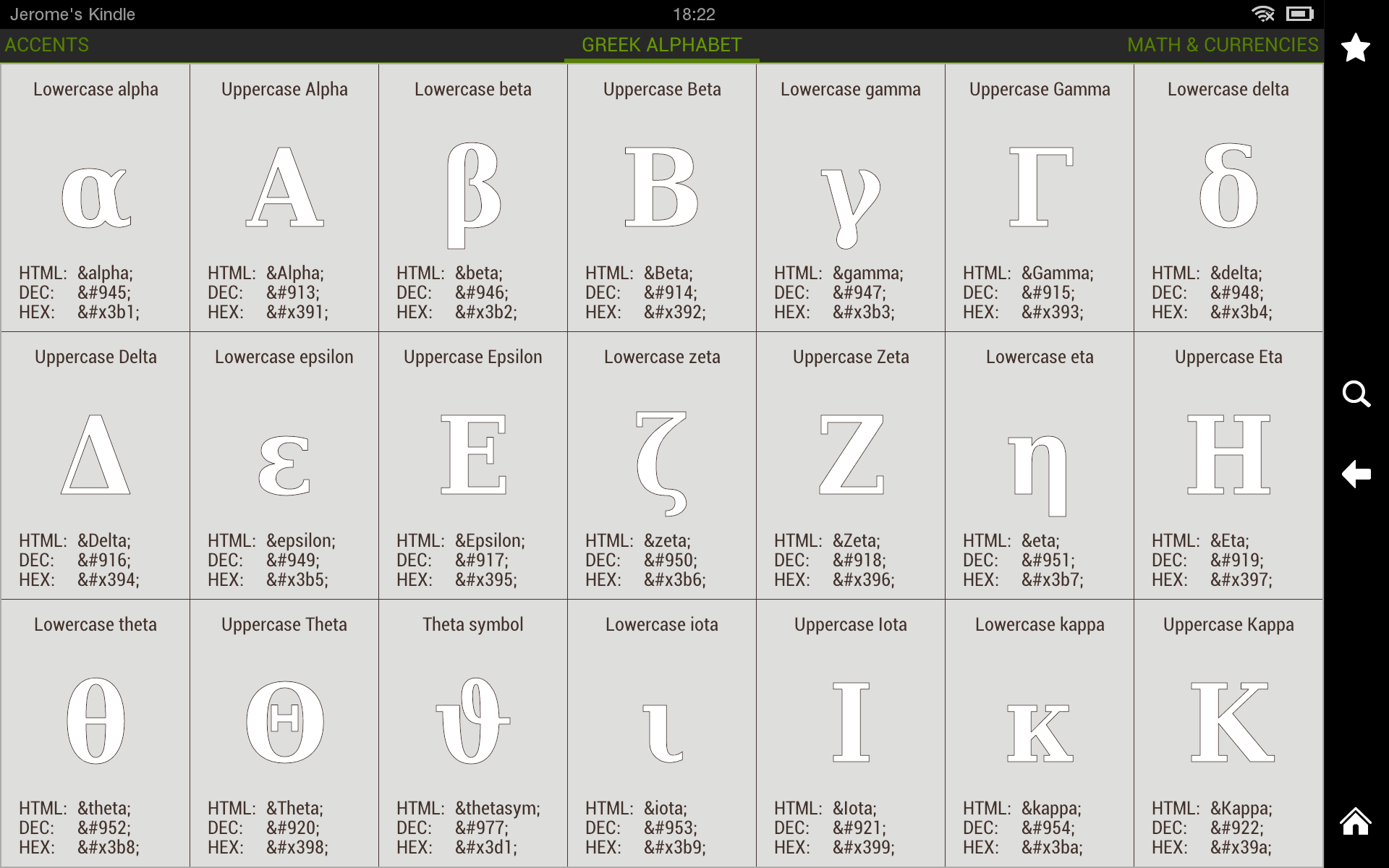 N Character Code Character Codes - App on Amazon Appstore