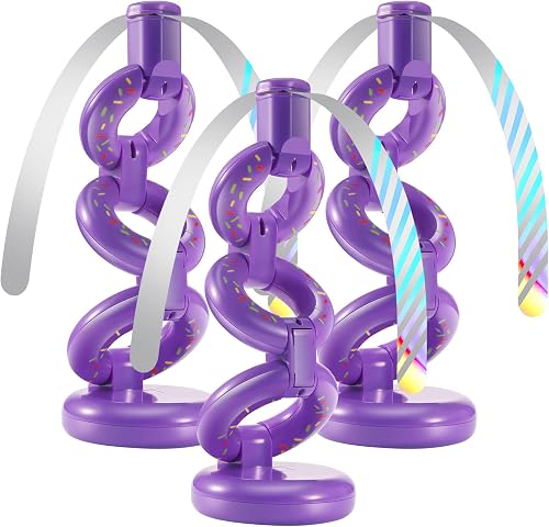 Fly Fans for Tables Fly Repellent Outdoor Keep Flies Away, Flies Spinner Table Top with Holographic Blades, Bug Traps for Picnic, Party, BBQ (Purple)