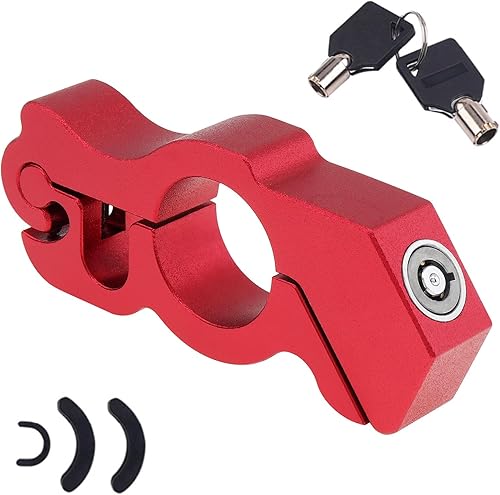 Miniatura 9 de Windance Paquete de 2 cerraduras de seguridad antirrobo para manillar de motocicleta de alta resistencia, bloqueo de palanca de freno delantero para