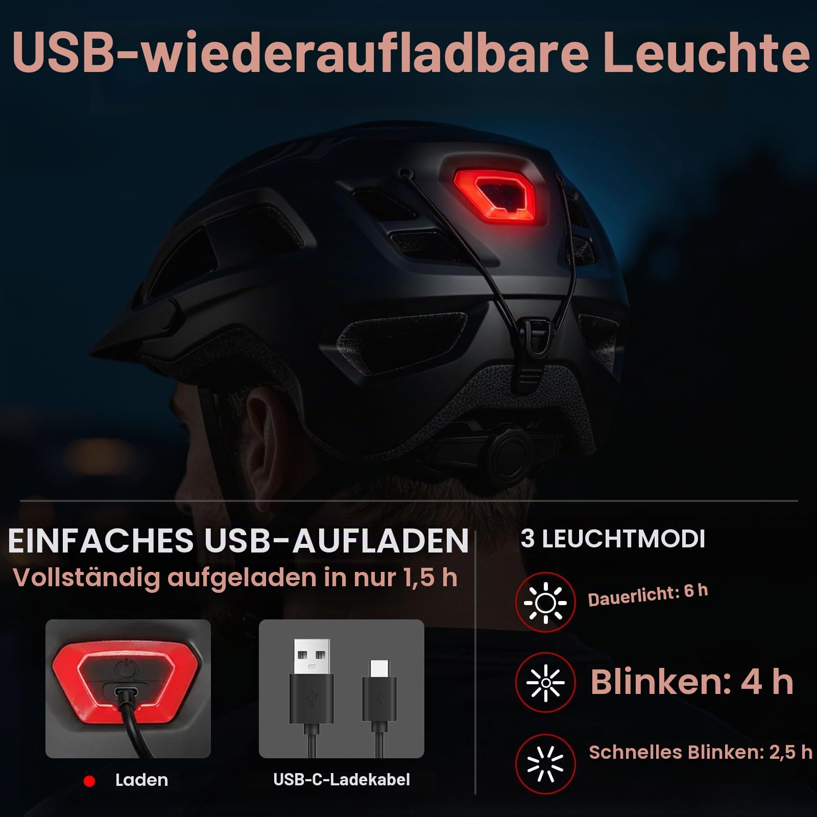 Fahrradhelm Mountainbike-Helm E-Bike-Helm NTA 8776 Zertifiziert