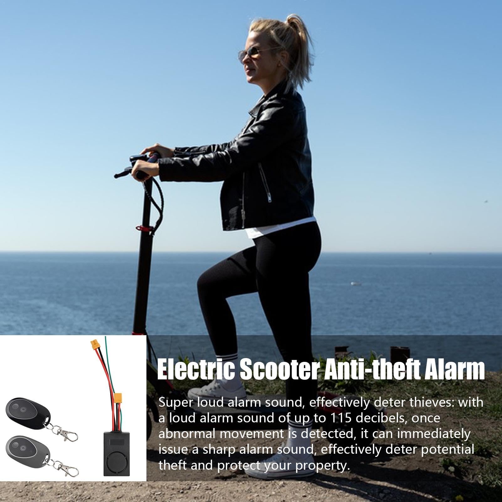Anti-Diebstahl-Alarmanlage für Roller – Hochkompatibles Anti-Diebstahl-Sicherheitsalarmsystem für Elektrofahrräder | Alarmanlage – Anti-Diebstahl-Vibrations-Bewegungssensor-Alarm, Scooter-Alarm für Sc