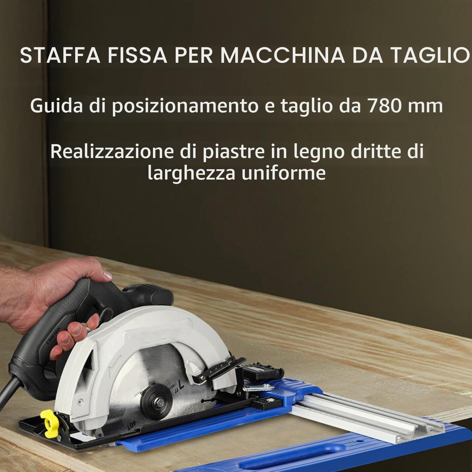 Binario di Guida per Circolare in Lega di Alluminio, Binario per Circolare Multifunzionale Binario di Guida Per Taglio Per La Lavorazione del Legno, Scala Precisa e Design di Bloccaggio per Falegname
