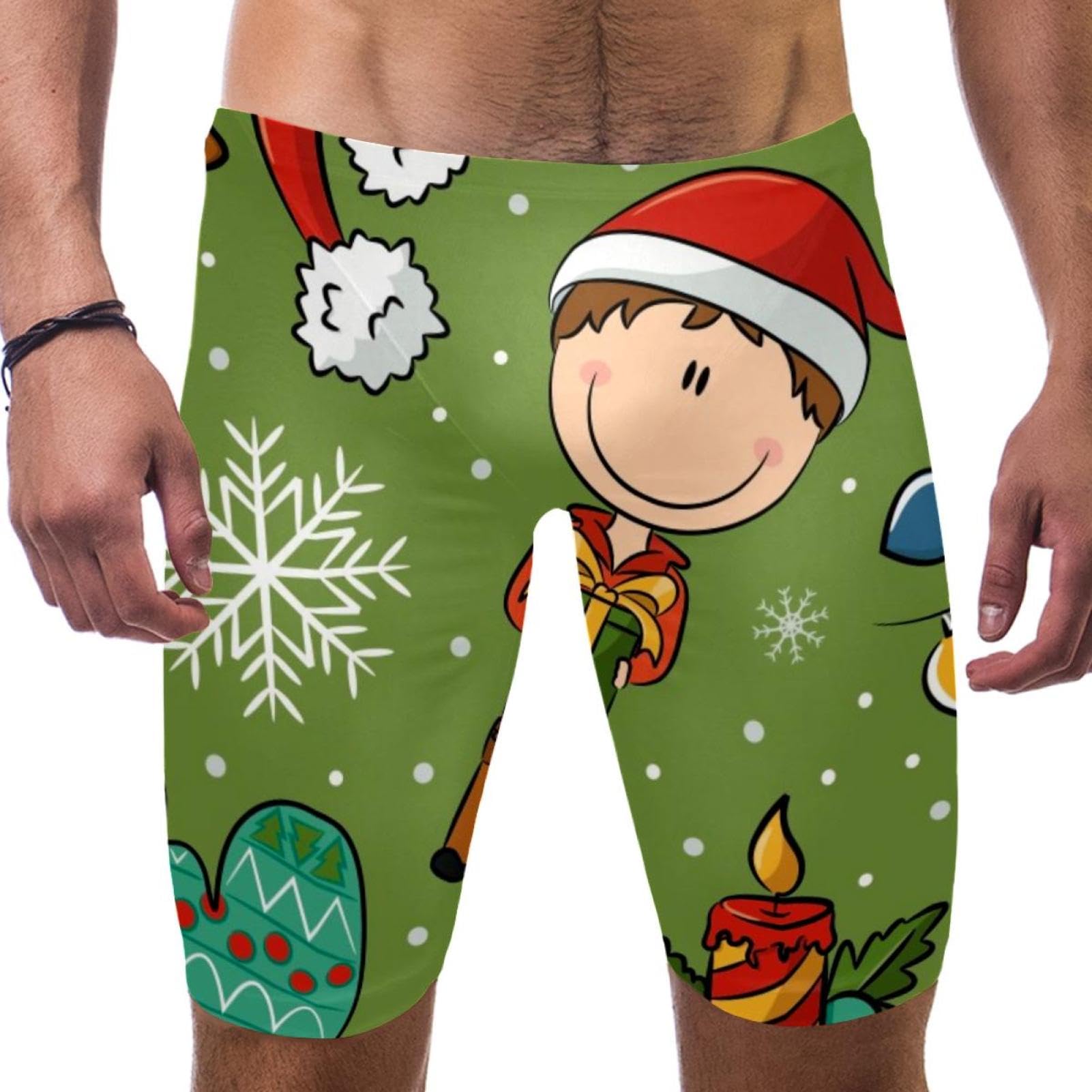 Pantalones cortos de natación para hombre Merry, pantalones cortos de entrenamiento deportivos 7