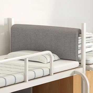 Bed Head Cushion Backrest Reading Pillow Linen Bedrest Back Support, Multifunctional Lumbar Pillow Booster Best as a Headboard for Books and Games 60x25x5cm, Grey