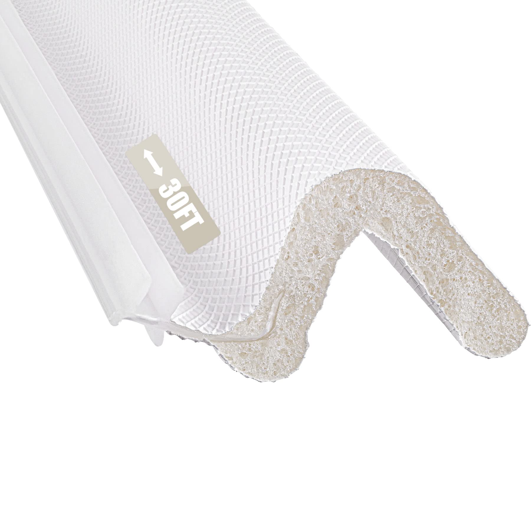 V Shape Weather Stripping Seal Strip for Doors/Windows Frame Gasket Windproof, PU Foam Strip Tape Seal Insulation Soundproofing Waterproof Anti-Collision Card Slot Installation Seals Gap (White)