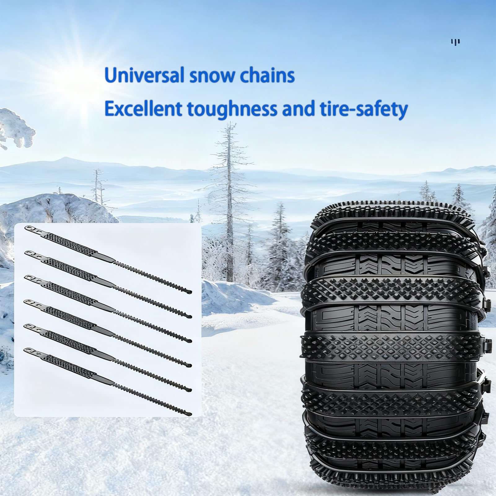 Cadenas Para La Nieve 10 Piezas De Correas Ajustables Antideslizantes Para