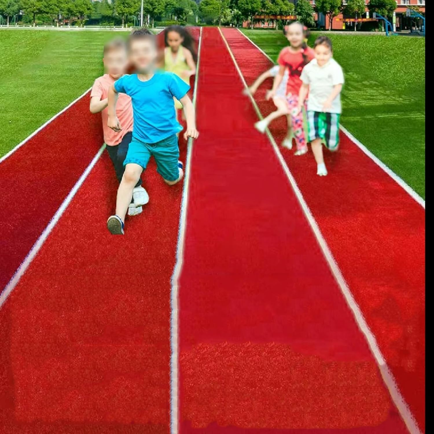 LNNNW Sztuczna trawa gazonowa Czerwona sztuczna trawa, sztuczna trawa imitująca trawnik, widok z grubej maty z trawy, gruba 0,78 cala, rolki trawnika na zewnątrz dla zewnątrz