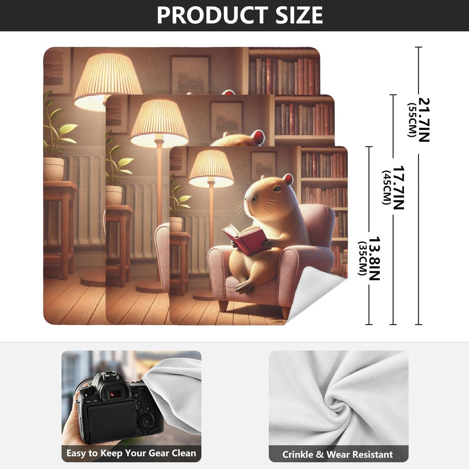 Joko Ivery Capybara Reading Room Self-adhesive Cloth 17.7