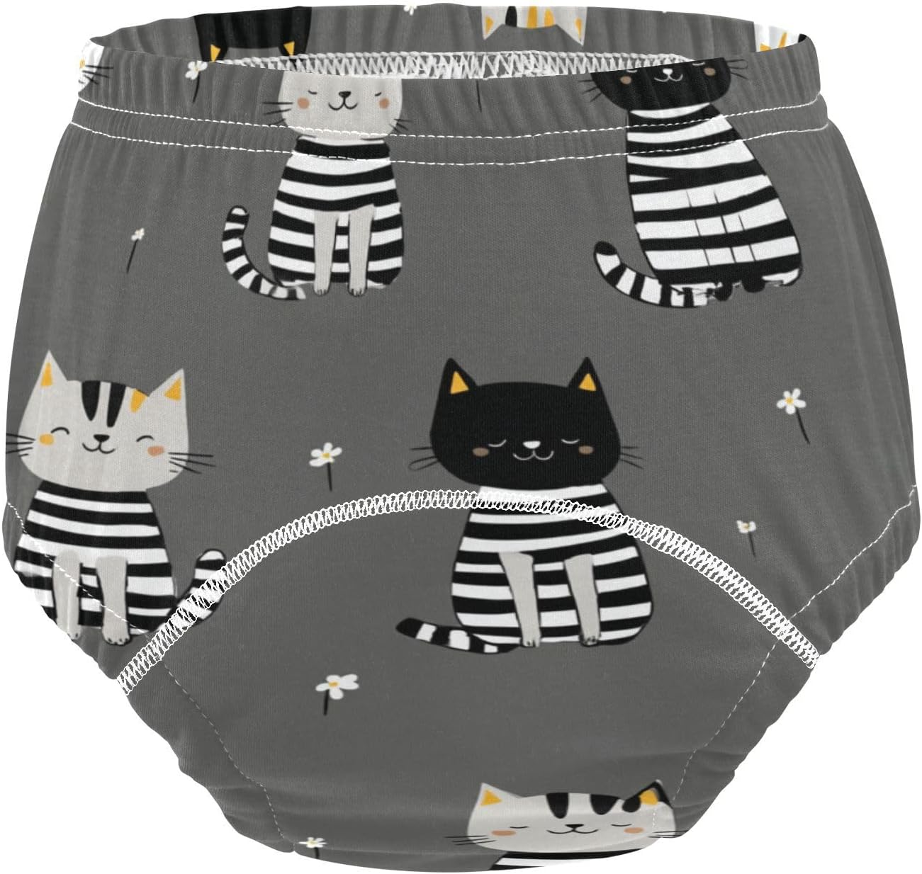 Baby Potty Training Underwear Pants Leakproof Cute Striped Kittens Gray Overnight Potty Training Underwear Pants