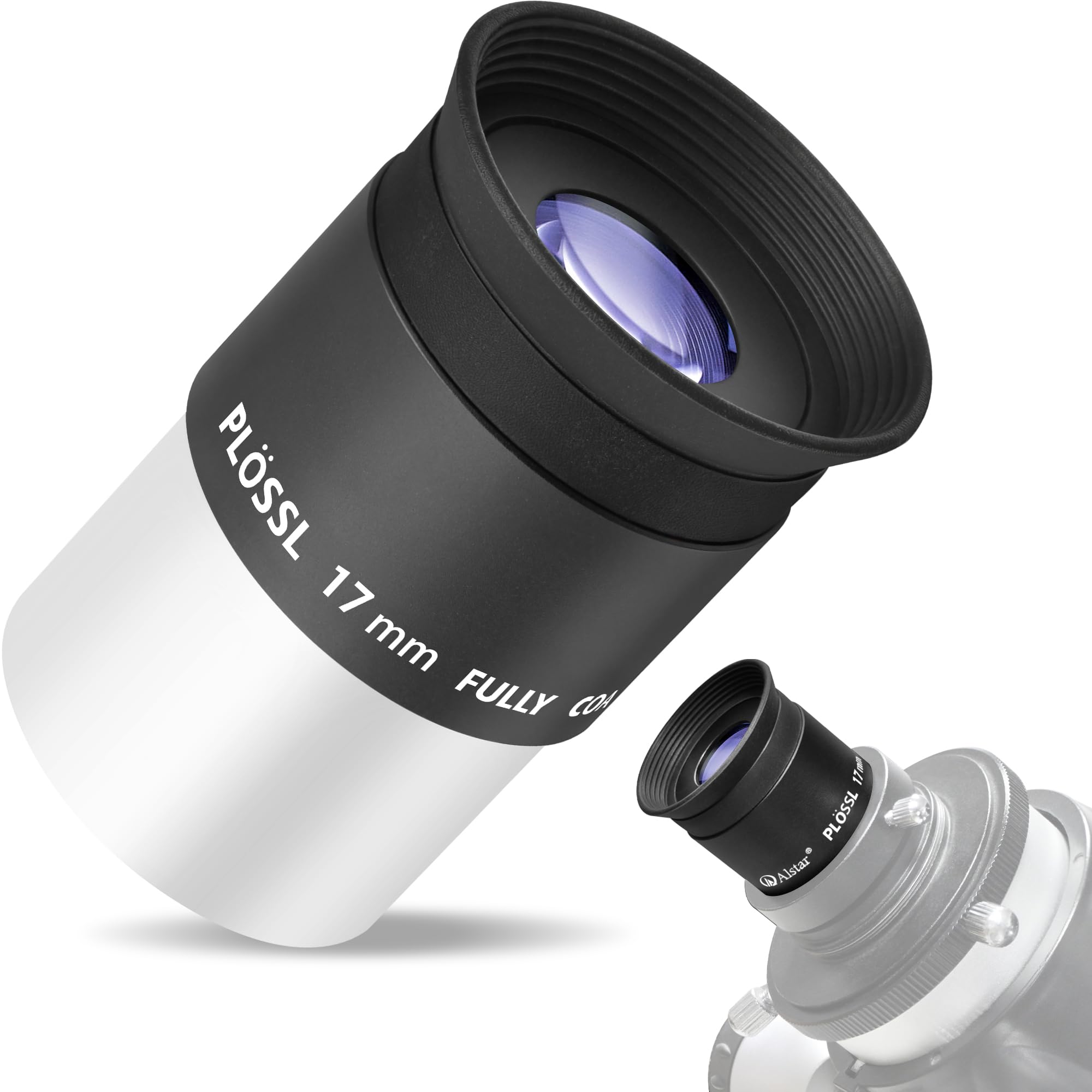 Alstar 1.25 Inch Plossl Telescope Eyepiece - 17mm Fully Multicoated Optical Lens for 1.25inch Astronomic Telescope and Astronomy Filters - 4 Element