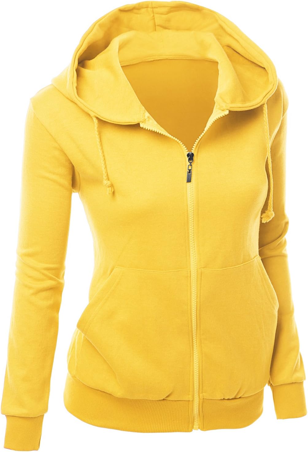 Women’s Basic Hoodie zip up sweater with Side Kangaroo front pockets YELLOW XXXL Women’s Basic Hoodie zip up sweater with Side Kangaroo front pockets YELLOW XXXL