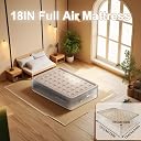 AirOutelle Translucent Frosted Full Air Mattress with Rechargeable Lithium Battery Pump 18" Height gallery image