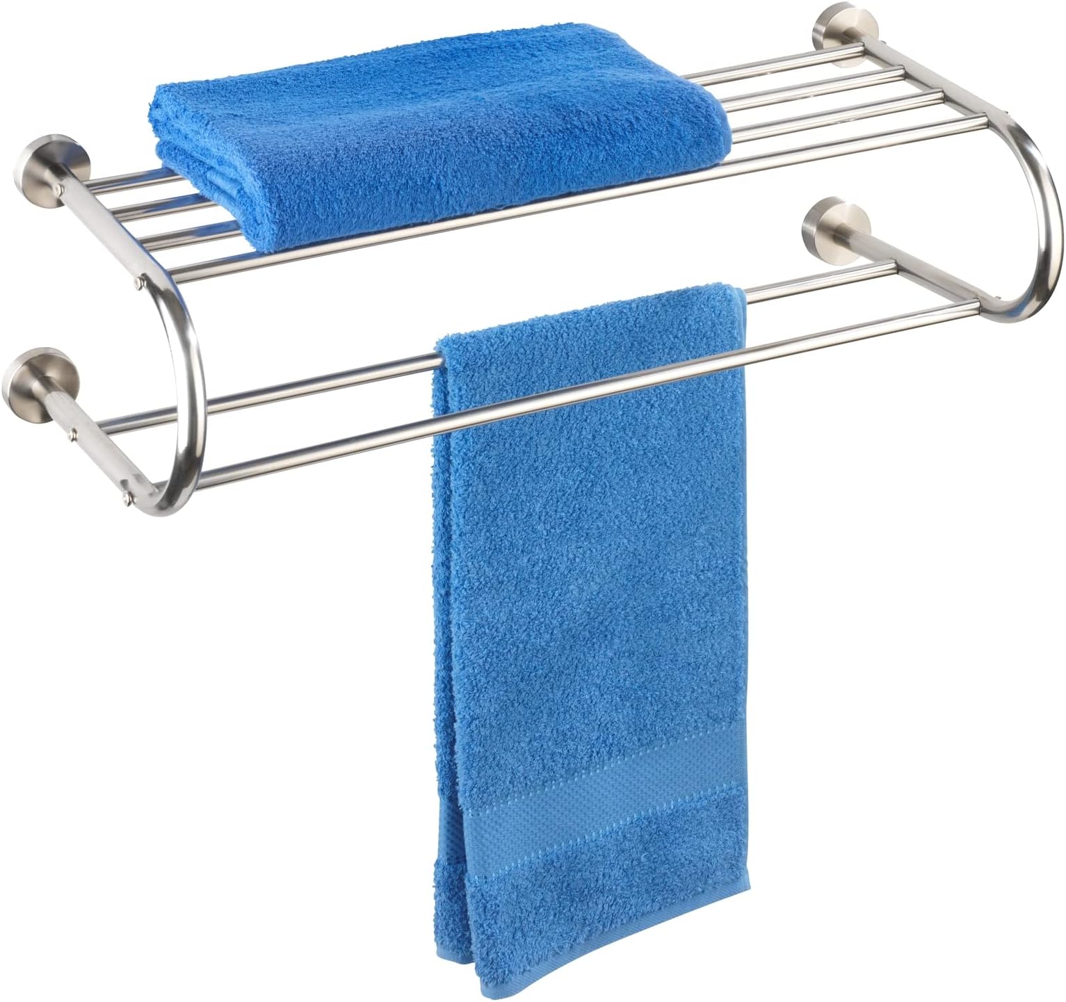 WENKO 21801100 Wall Rack Fastro, Stainless Steel, 27.4 x 8.7 x 11.4 inch