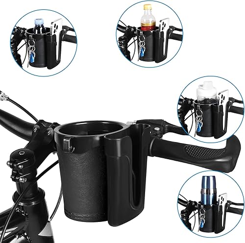 Miniatura 8 de Accmor Portavasos para bicicleta 3 en 1 con soporte para teléfono celular y llaves, soportes para botellas de agua para bicicleta, soporte universal