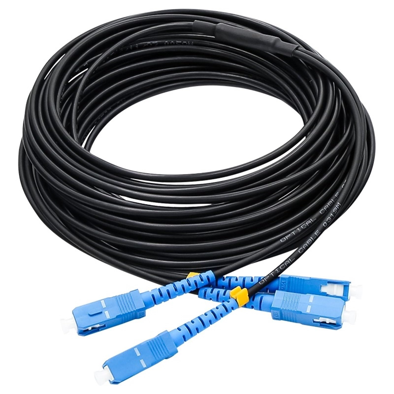 Fibre Optique blindée extérieure, SC-SC/FC/LC monomode 2 cœurs, câble de raccordement en Queue de Cochon blindé en Fil d'acier, 1m à 15m(SC-SC 1m)