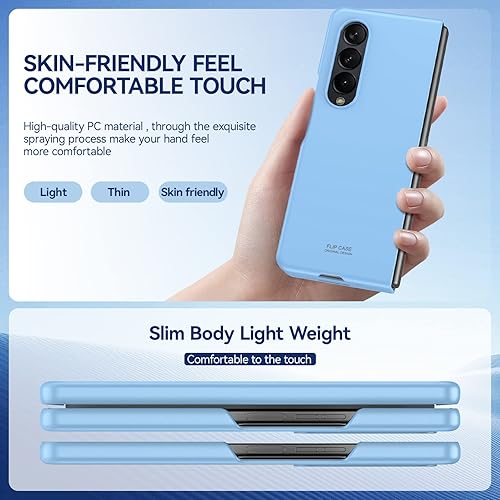 Miniatura 4 de CENMASO - Funda para Samsung Galaxy Z Fold 4 (2022), protector de pantalla plegable 4, protector de lente de cámara, ultrafina y ligera, de