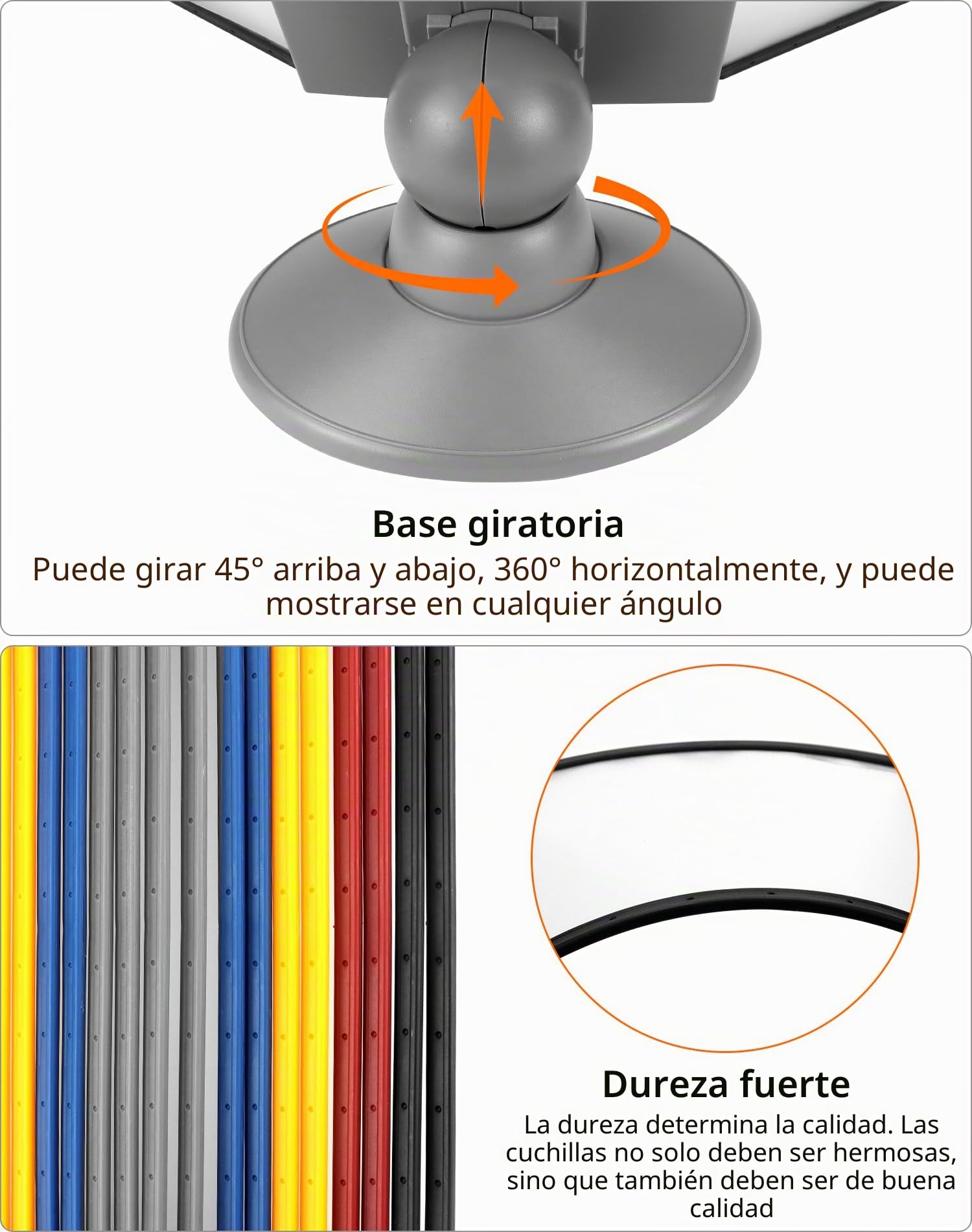 QWORK® expositor de mesa, ajustable 360°, portadocumentos multicolor para salas de exposiciones, restaurantes, oficinas, lugares públicos , 20 tableros de exhibición A4