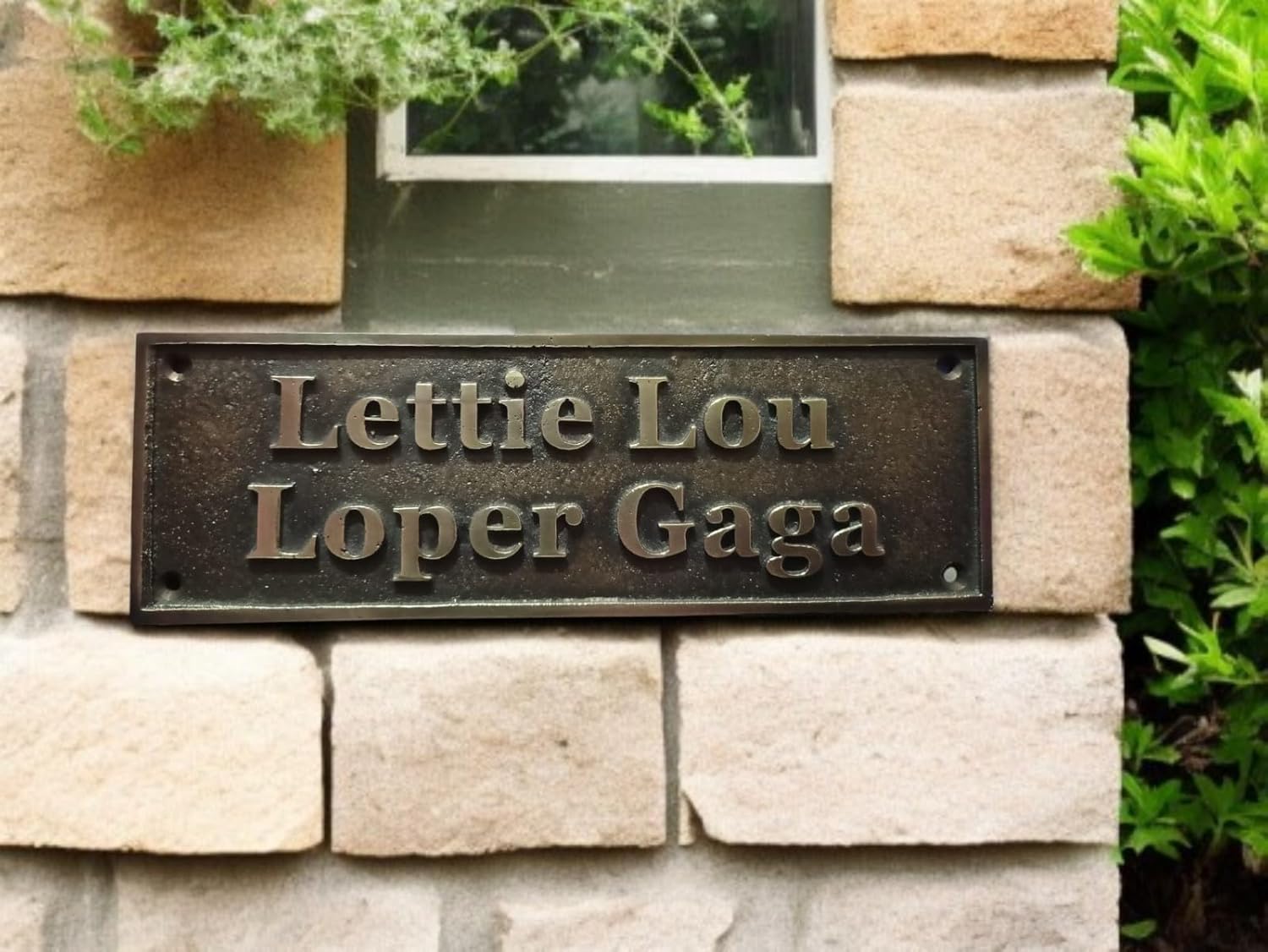 Custom Antiqued Brass Plaque | Laser Engraved House Sign | Commemorative Plaque with Antique Patina Finish (14X14 inches)