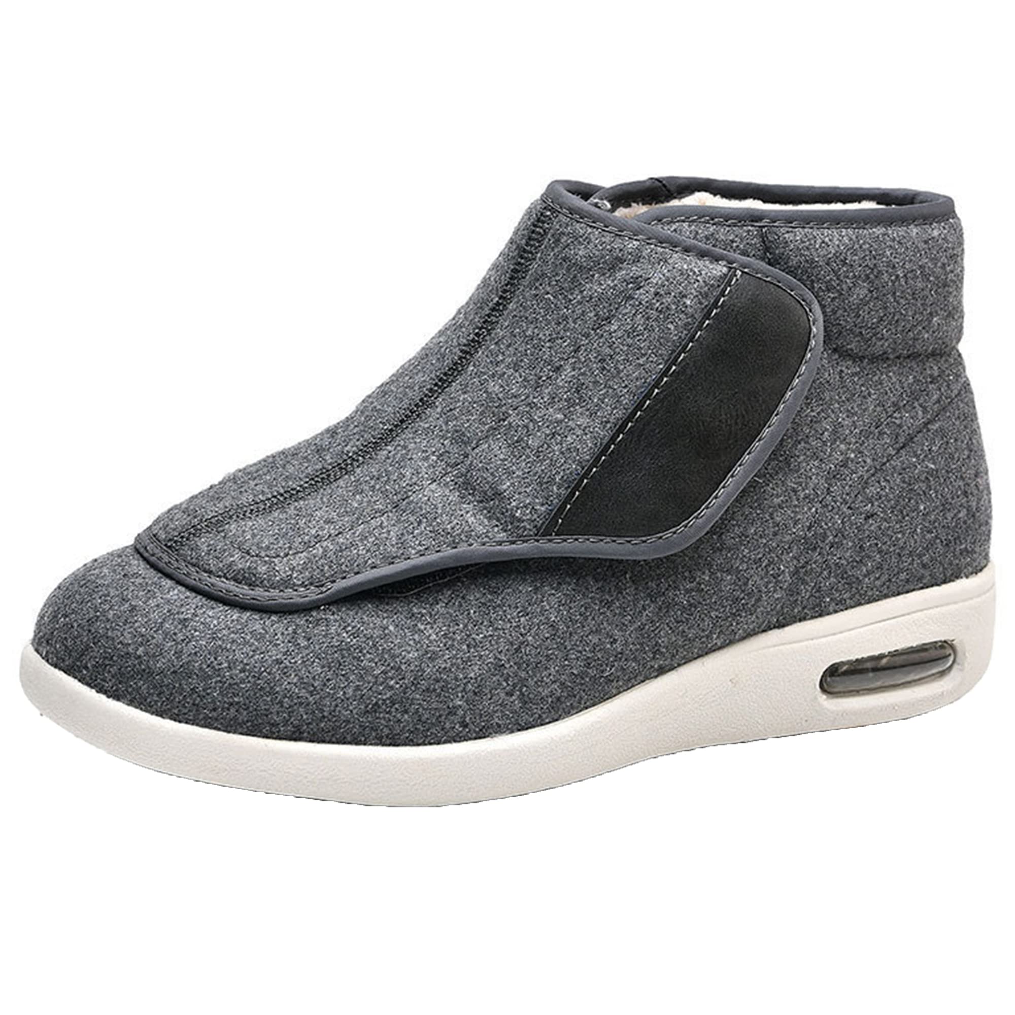 Zapatos para Diabéticos para Hombre Zapatillas Extra Anchas para Artritis Pies Hinchados Zapatillas Ajustables Transpirables Antideslizantes para Ancianos En Invierno