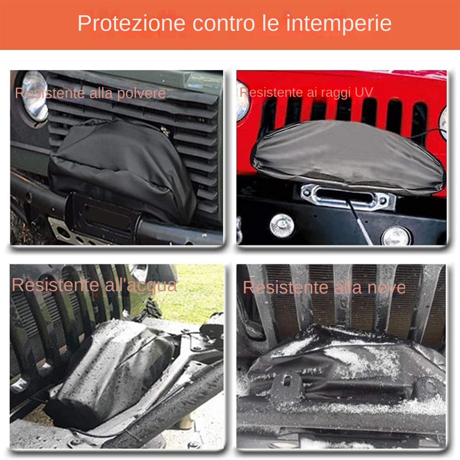 Copertura Per - Protettore Di Paranco Resistente All'acqua | Avvolgimento Protettivo Di Avvolgitore Nero Impermeabile | Per La Schermatura UV Per La Pioggia Guardia Per Viaggi Per Cam