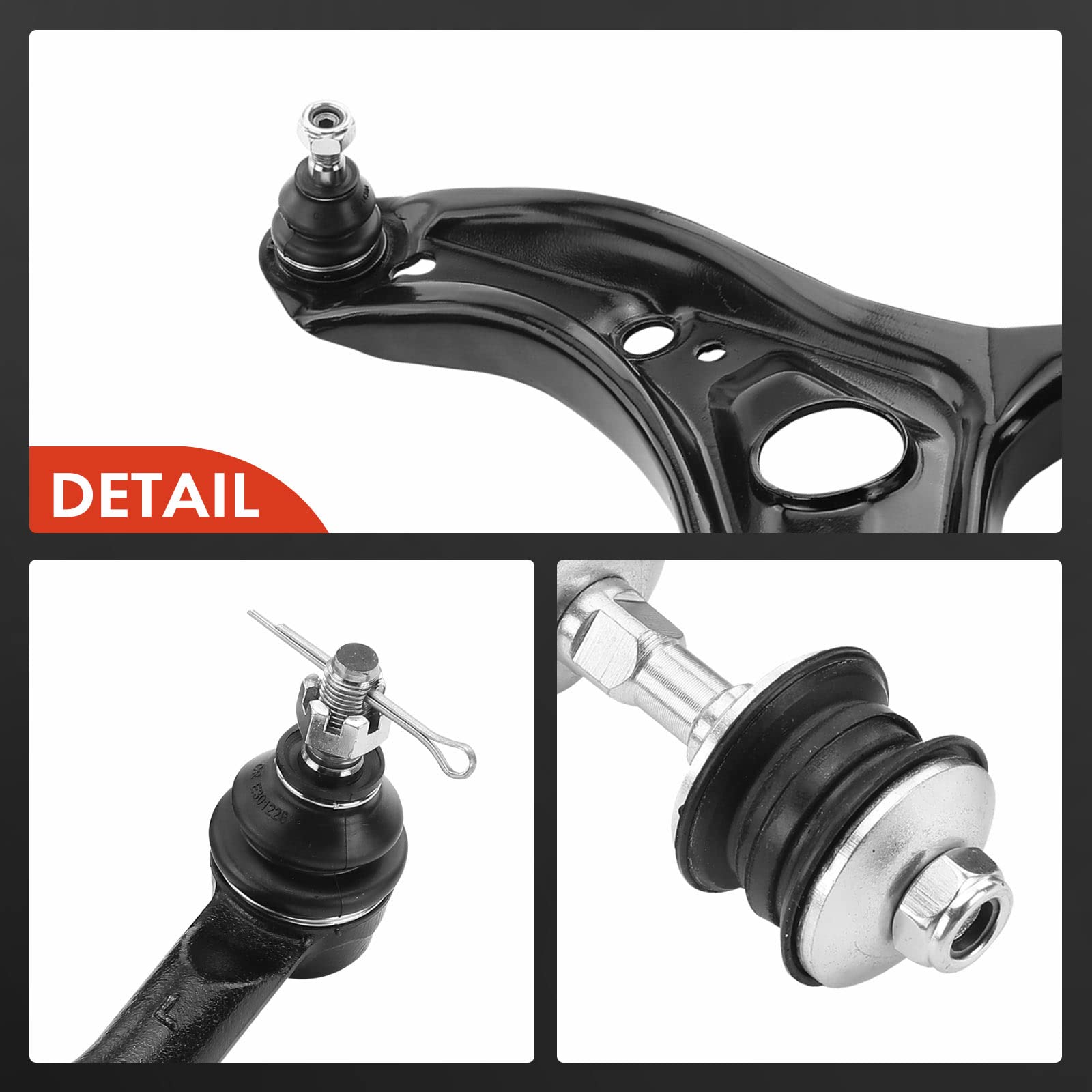 Frankberg 6x Querlenker Sazt Vorderachse Links Rechts Kompatibel mit Yaris P1 1.3L 1999-2005 Yaris NCP1 NLP1 SCP1 1.0L-1.5L 1999-2005 Yaris Verso P2 1.4L 2000-2005 Replace# 45046-59025