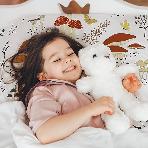 Miniatura 2 de MUSOLEI Sábana bajera ajustable de hongos, ropa de cama de hongos, juegos de ropa de cama matrimonial para niños, 1 sábana bajera de bolsillo