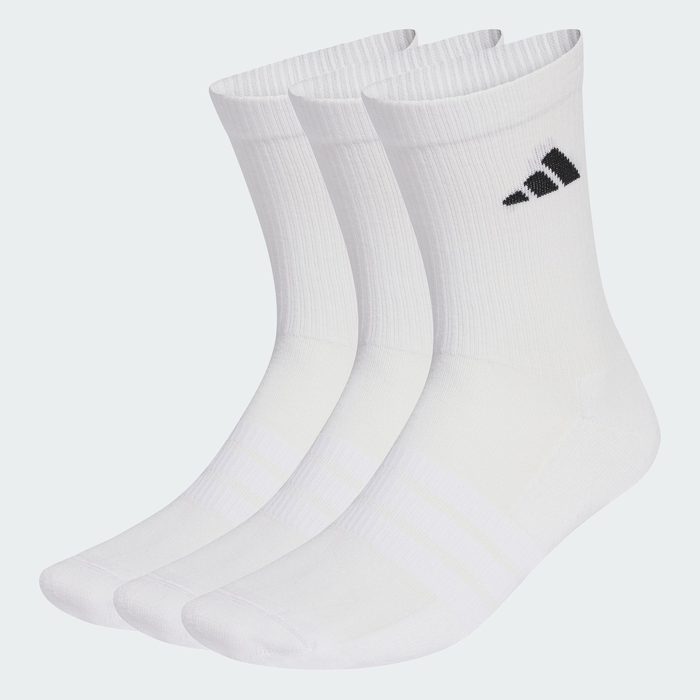 adidas Unisex - Adulto CUSHIONED SPORTSWEAR CREW SOCKS 3 PAIR PACK, white/​white/​black, 37-​40