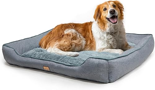 Miniatura 9 de Cama pequeña para perros de 26 pulgadas, sofá lavable de felpa para perros y gatos pequeños, cama rectangular suave para cachorros con base