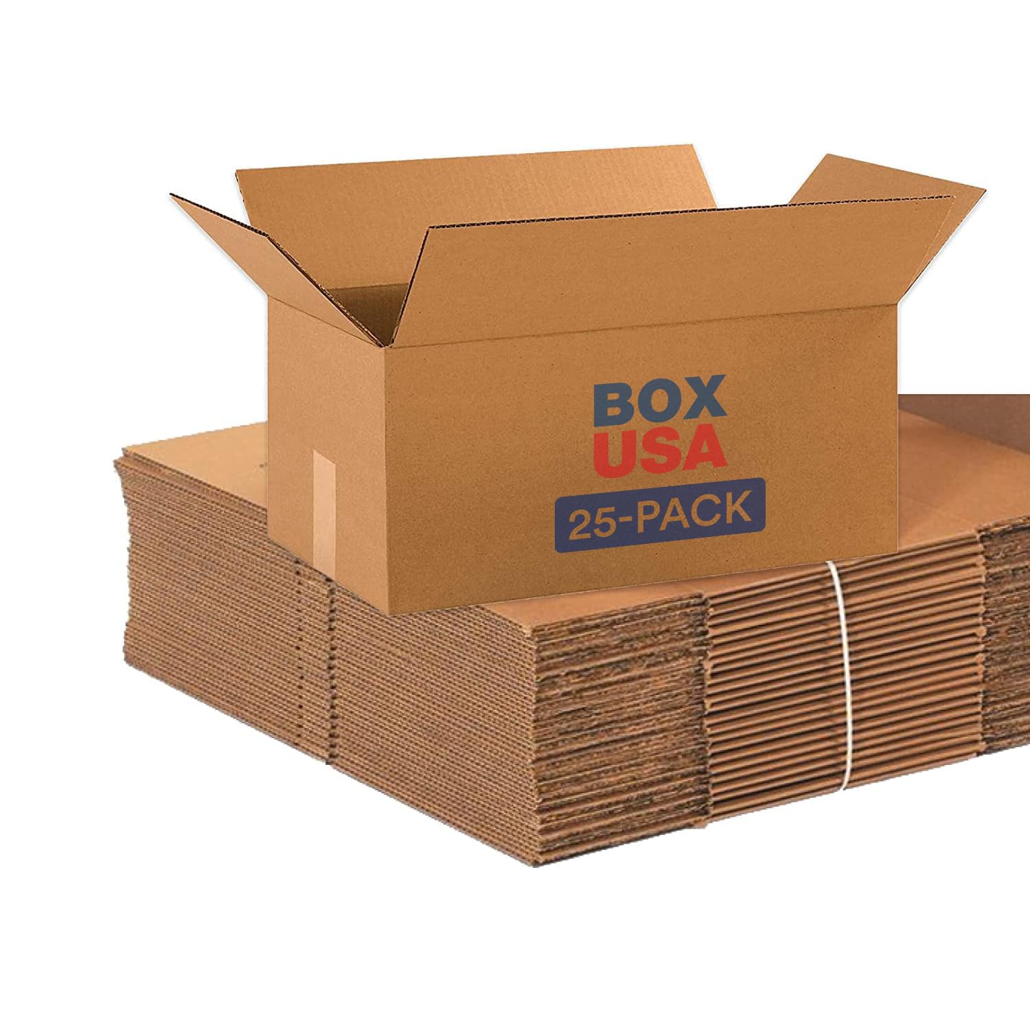 BOX USA 18 x 10 x 8 Corrugated Cardboard Boxes, Medium 18"L x 10"W x 8"H, Pack of 25 | Shipping, Packaging, Moving, Storage Box for Home or Business,