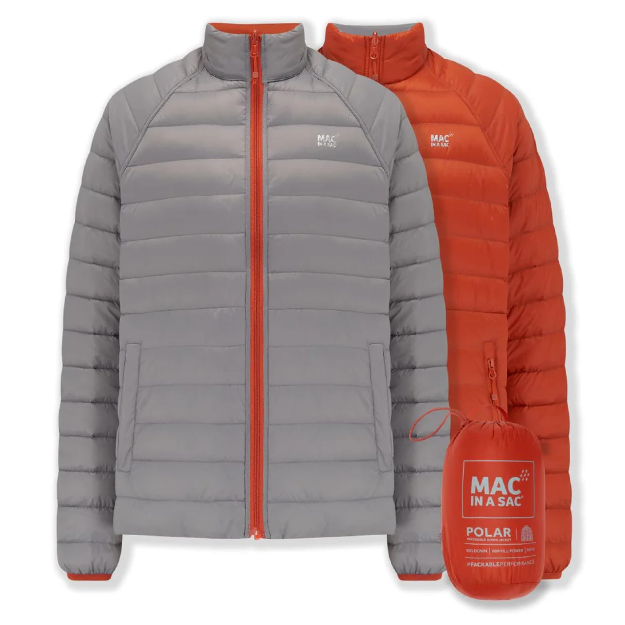 Mac in a Sac Polar - Packable Reversible Mens Down Jacket - 600 Fill Power Lightweight