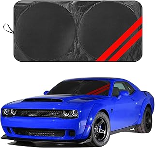 Foldable Sunshade Compatible with Charger Challenger Durango Ram Models Avenger Dodge Charger Sun Shade for Windshield Dodge Challenger Sun Shade Car Windshield Sun Shade Keeps Your Vehicle Cool
