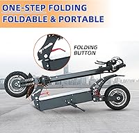 Vista 7 de Patinete eléctrico X700 para adultos, motor dual de 2600 W, velocidad máxima de 45 MPH y rango de 50 millas, neumático de 10 pulgadas, capacidad