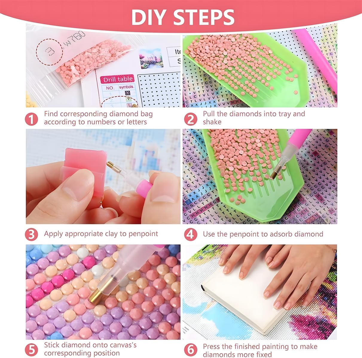 Diamentowa sztuka, księżyc, drzewo, obraz diamentowy, 5 sztuk, zestawy do haftu krzyżykowego dla dorosłych, DIY, kryształowe zestawy do haftowania, dla początkujących, pełne okrągłe wiercenie