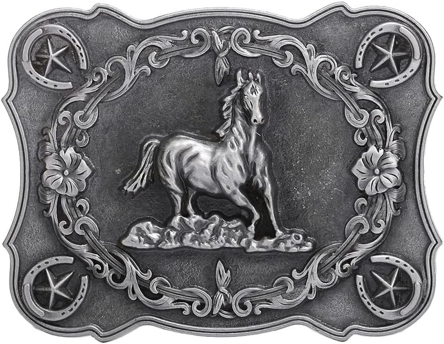 Zinc Alloy Western Cowboy Belt Buckle Running Horse Replacement for Men