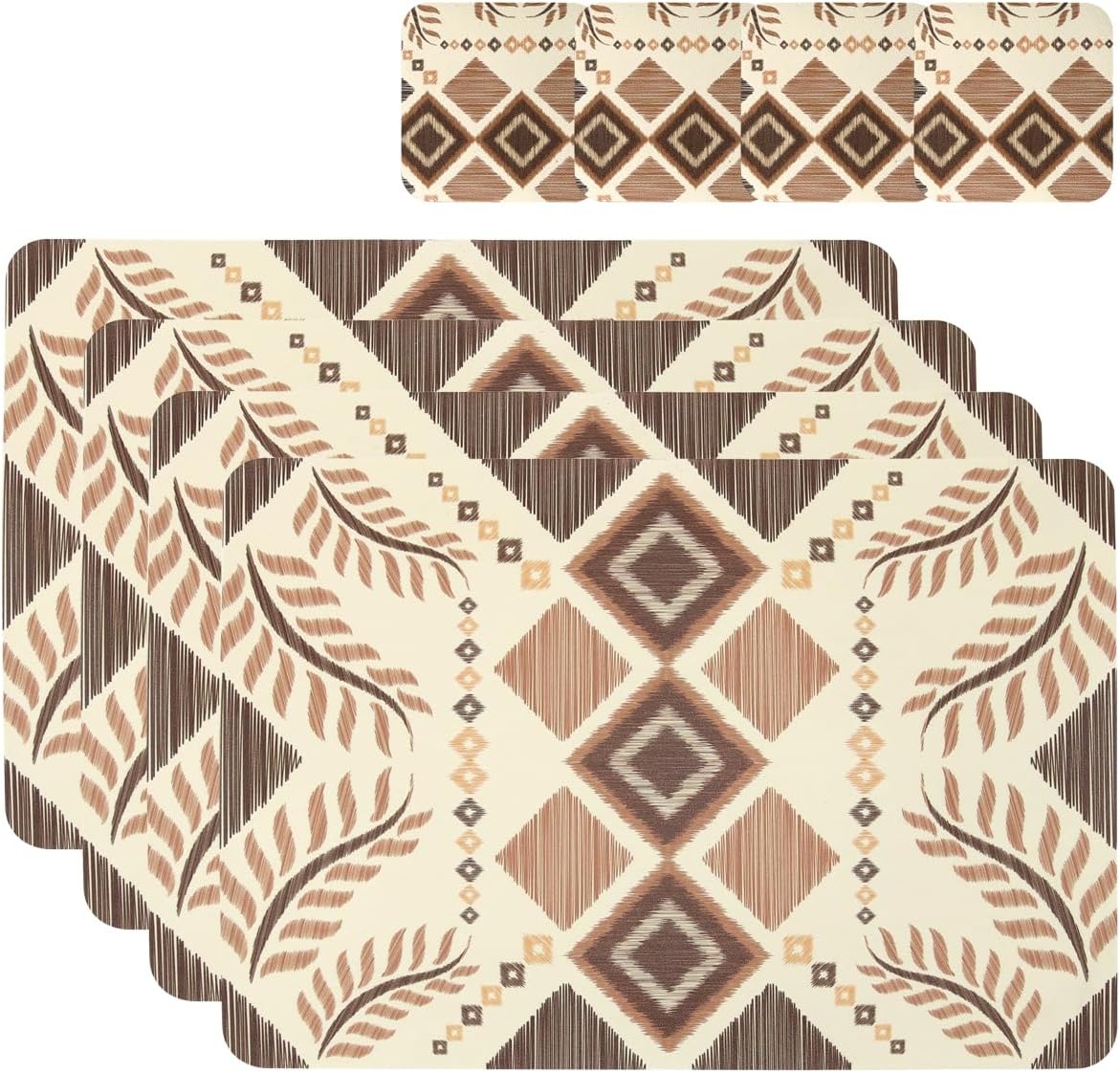 Jerliflyer Tischset 4-teilig Wasserdicht - Gold 45x30cm Für Küche & Büro