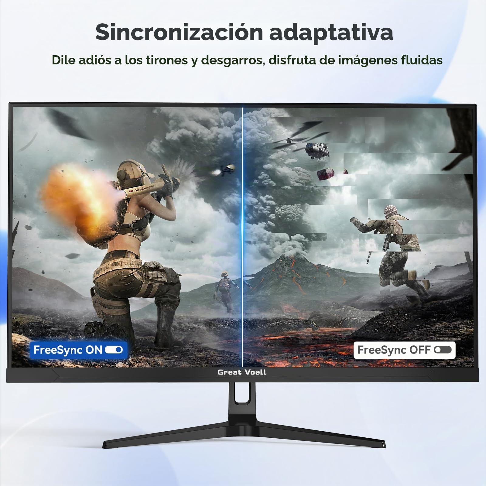Great voell Monitor 32 Pulgadas 4K UHD HDR10 FreeSync 4000:1 Montaje VESA Edición Foto Oficio Entretenimiento Amplia Gama Colores