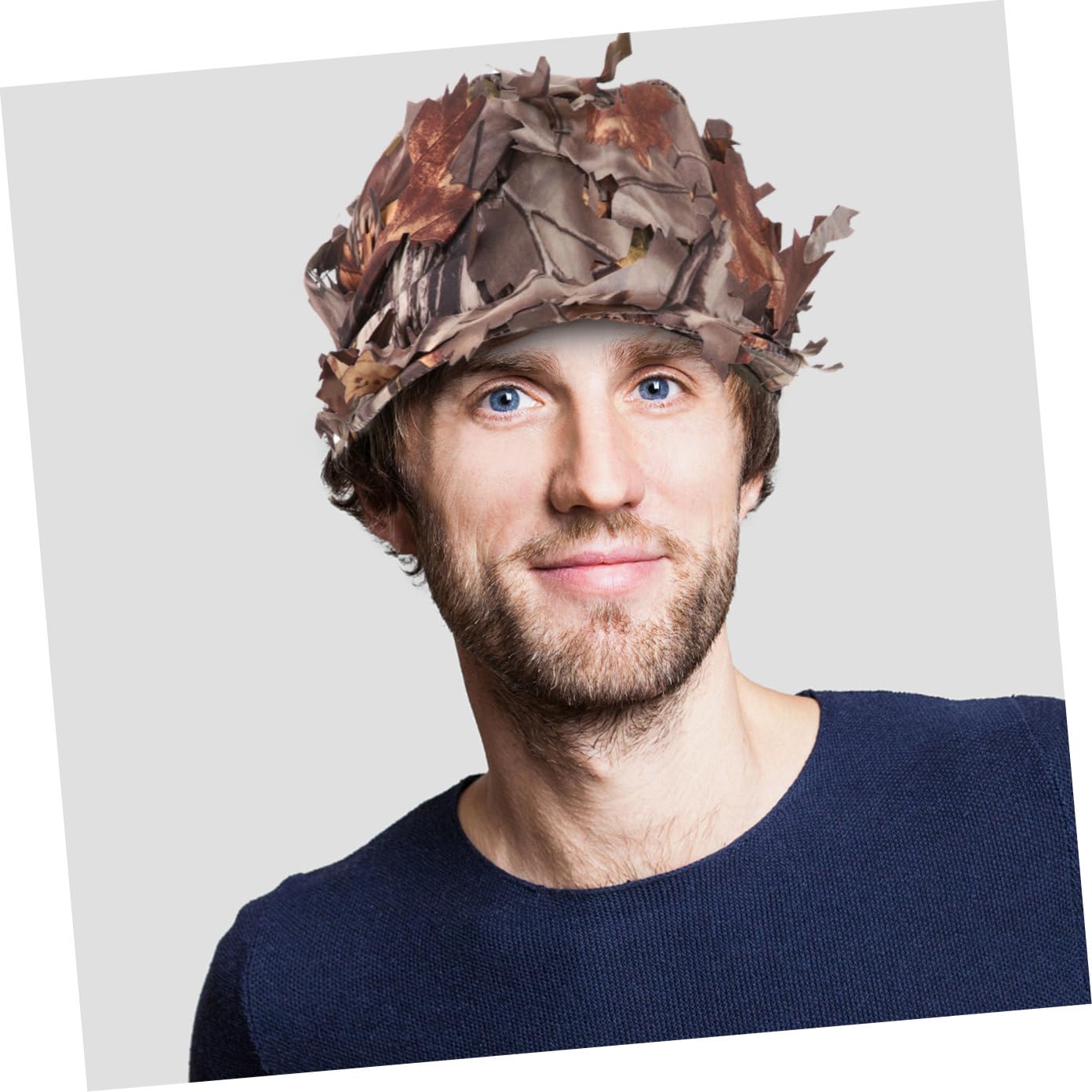 Veemoon Cappello Camouflage Caccia con Decorazione Foglia per attività Premium per Escursionismo e Sportivi Regolabile e Resistente Camouflage