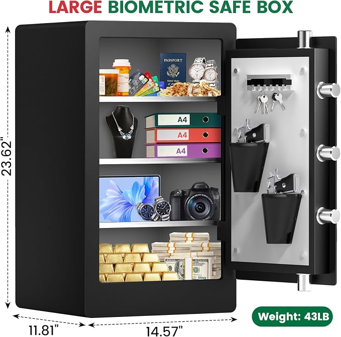Biometric Fireproof Safe For Home