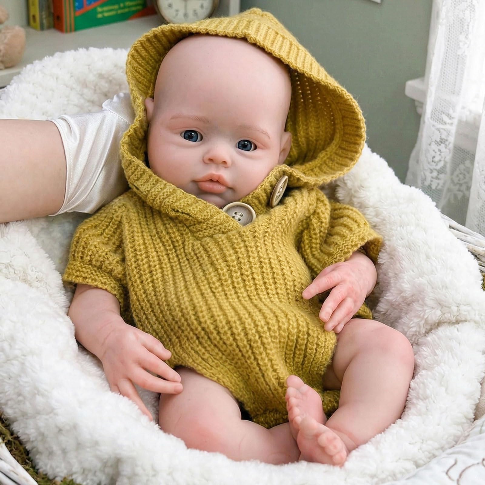 Photo 1 of Gileutay 17in Real Life Silicone Baby Doll Girl Lifelike Reborn Baby Dolls Silicone Full Body Realistic Newborn Baby for Kids Age 3+