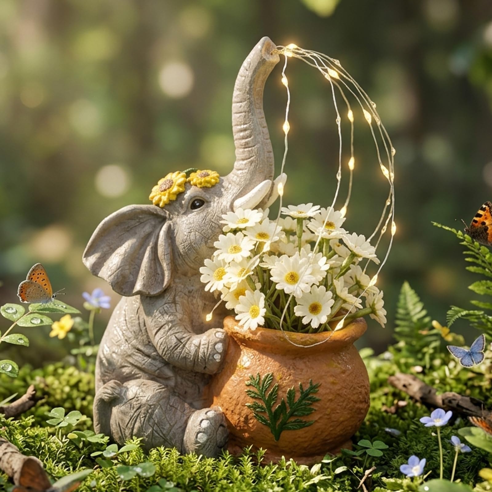 Joint Honglin Elephant Planter Garden Statue