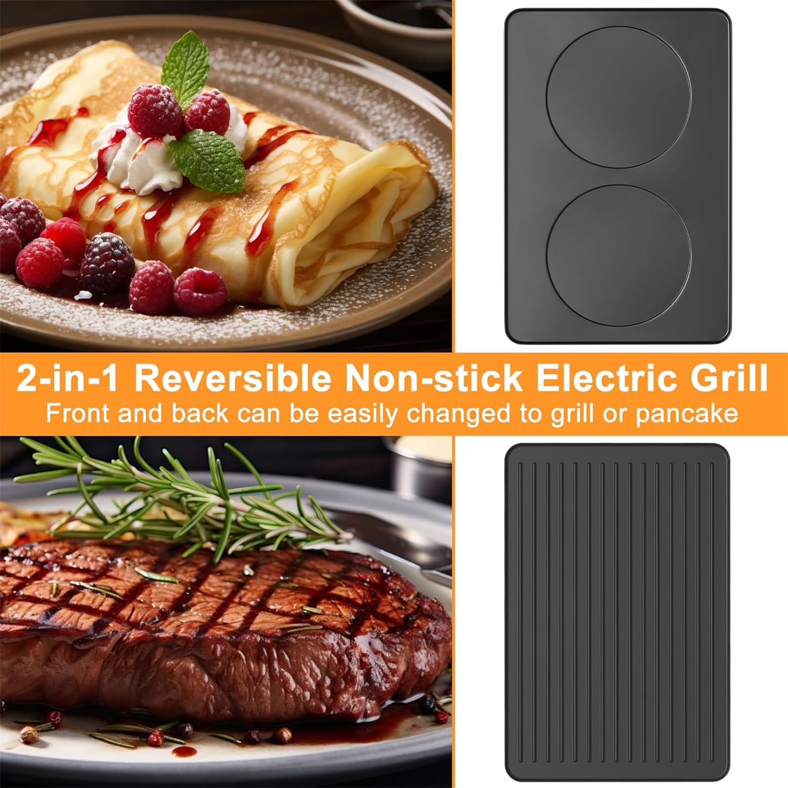 Barbecue à raclette de table - Barbecue d'intérieur coréen 2 en 1 - Plaque de cuisson électrique antiadhésive avec 8 poêles à raclette et spatule en bois - Idéal pour la famille et les fêtes - 1300 W