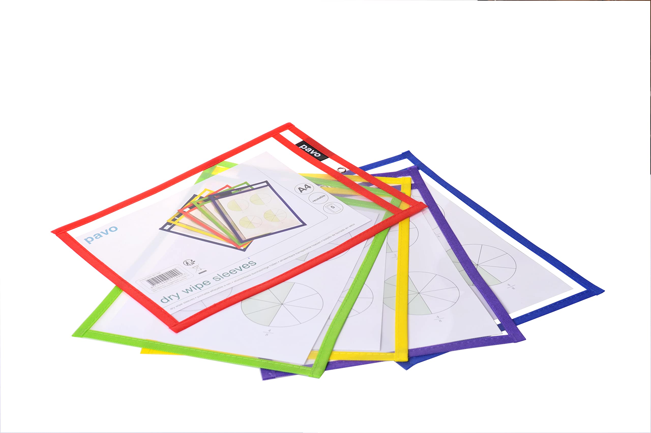 LHKJ 10pcs Pochettes Effaçables À Sec, Poches d'Écriture et d'Essuyage Réutilisables, Pochette Plastique A4, pour Fournitures de Bureau et d' Enseignement